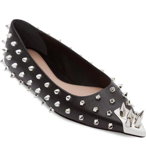 bronze mcqueen flat shoes